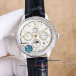 AAA replica Omega Seamaster white dial diamond bezel Swiss mechanical multi-function watch (1)_th.jpg